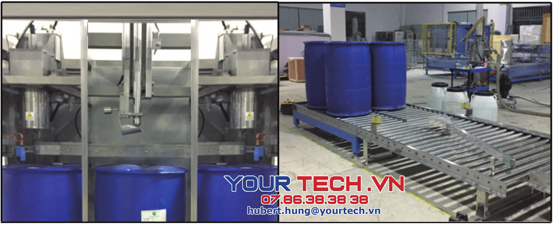 Máy chiết rót, đóng gói chất lỏng chủ yếu được sử dụng trong các ngành công nghiệp như Sơn, Mực In, …. phù hợp cho việc đóng gói và đóng nắp tự động với nhiều dung tích khác nhau 1-5L, 10 – 20L, 50L, 100L, 200L,…